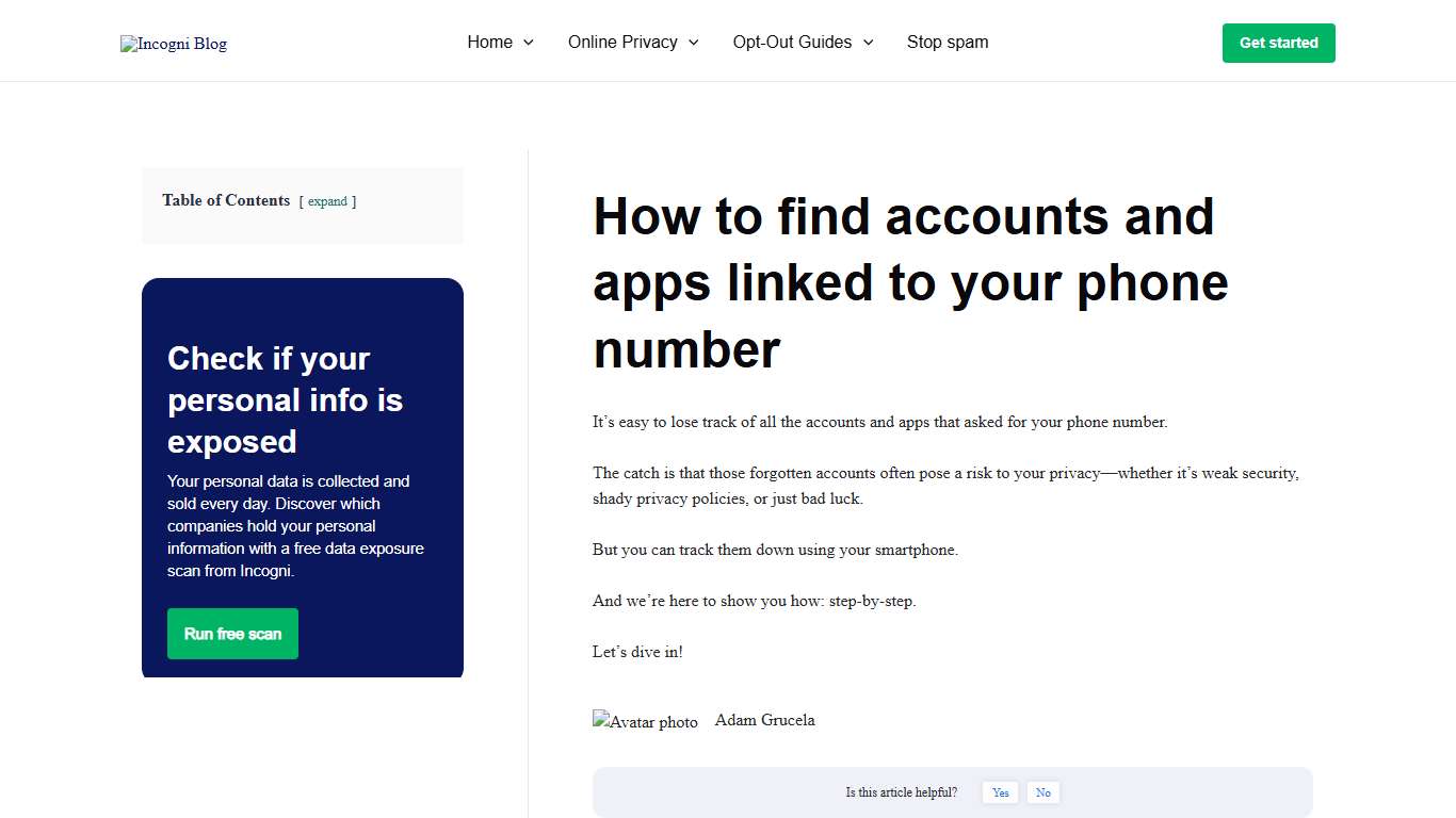 How to find accounts and apps linked to your phone number [2026] | Incogni